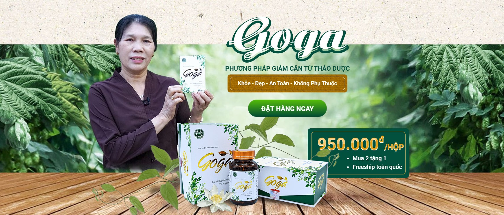 GoGa viên giảm cân thảo dược Giúp cơ thể đốt mỡ thừa hiệu quả