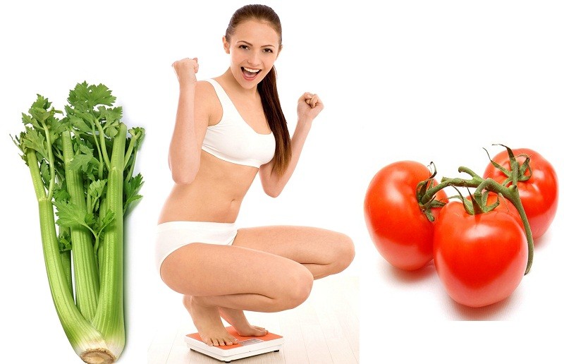 Thực đơn giảm cân ngon miệng với cần tây và cà chua