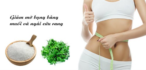 Cách giảm mỡ bụng bằng muối và ngải cứu